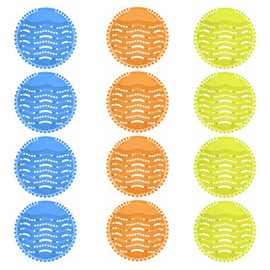 Gobesty Urinal Screens Deodorizer, 12 Packs Urinal Screen Splash Mats, Urinal Mats Anti-Splash, Urinal Screen Deodorizer Mats, Odour Neutraliser Urinal Splash Guards for Men’s Toilet, Bathroom, School