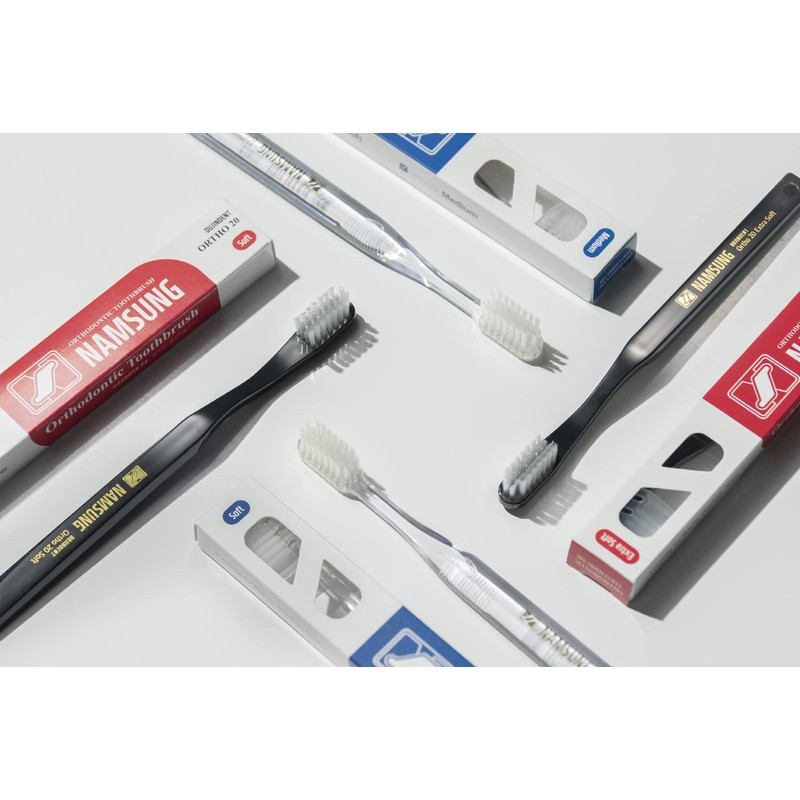 DUJINDENT Orthodontic Toothbrush for Braces [2 Packs][Made in Korea] V