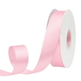 GTYBOVA 1 Inch x 100 Yards Double Face Pink Satin Ribbon 100% Polyester Multiple Colors Available Ideal for Gift Wrapping Hair Wedding Decor