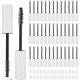 50 Pcs Empty Mascara Tube with Eyelash Wand, 10 ml Refillable Eyelash Cream Container with Leak Stoppers, Eyelash Cream Container Bottle for DIY Cosmetics