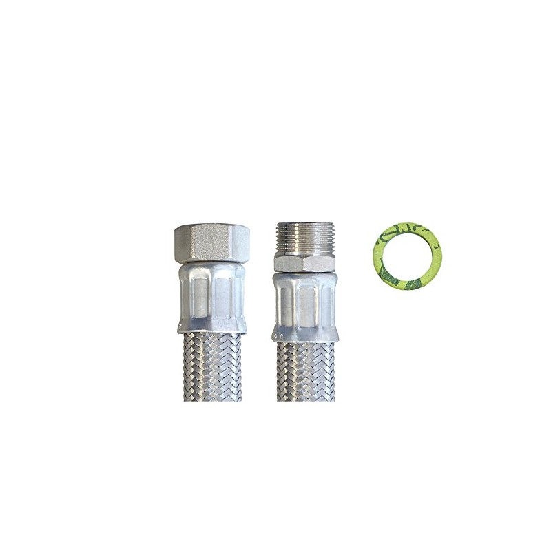 Eurotherm DN19 Reinforced Flexible 3/4-Inch Swivel Nut 3/4-Inch Outer Thread