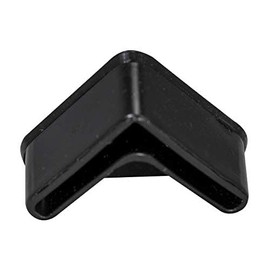Prescott Plastics 1.5" Inch Angle Iron Plug Insert (4 Pack), Black L Shaped End Cap for Metal Tubing, Fence, Glide Insert for Pipe Post, Chairs and Furniture Legs