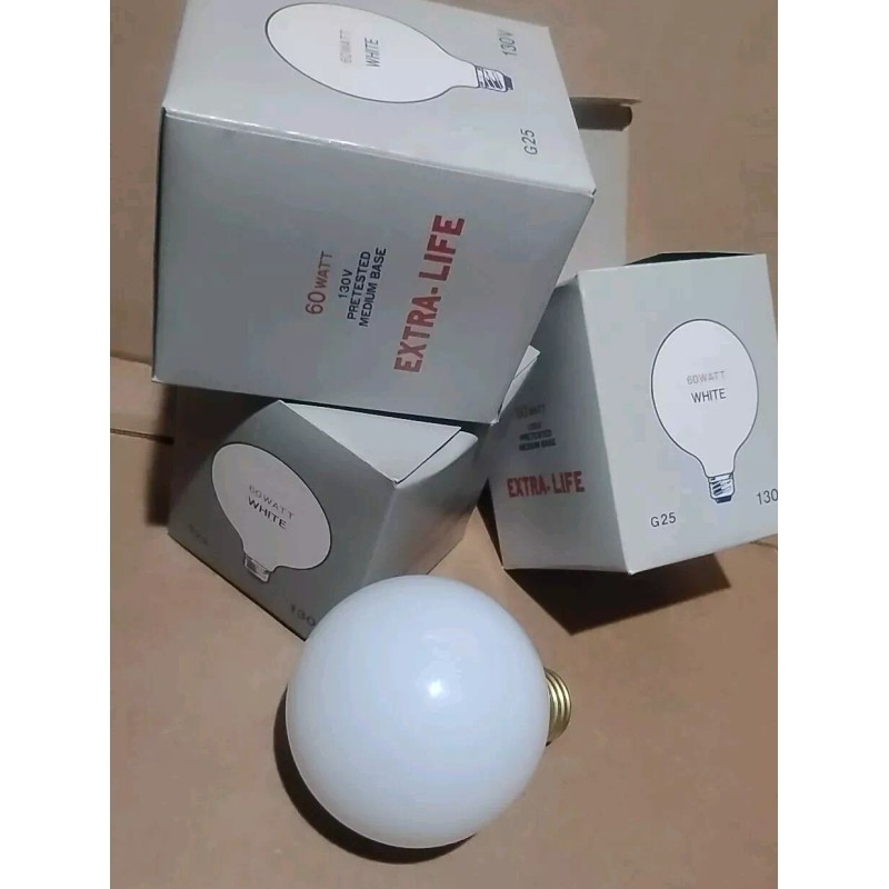 Damar (3) Damar Extra-Life 60w White 130v Medium Base Light