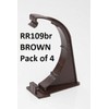 Pack of 4 x RR109 Brown POLYPIPE Fascia Brackets 112mm Half Round guttering System