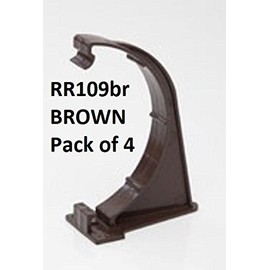 Pack of 4 x RR109 Brown POLYPIPE Fascia Brackets 112mm Half Round guttering System