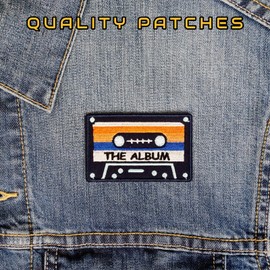 AAVEDGE Music Iron On Patches for Clothes, Vintage Tape Patch Embroidered Fabric Appliqué, Retro Cassette Mixtape DIY Durable Iron On Patches for Clothing, Jeans, Backpacks, Jackets, Hats & Bags
