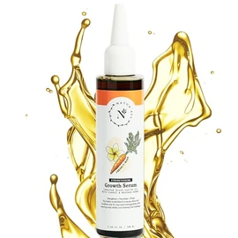 NaturAll Sérum Jamaiquino Negro De Castor Y Zanahoria - Suero De Crecimiento Natural Para Cabello Rizado, Seco Y Dañado - Fortalecedor Del Cabello Sin