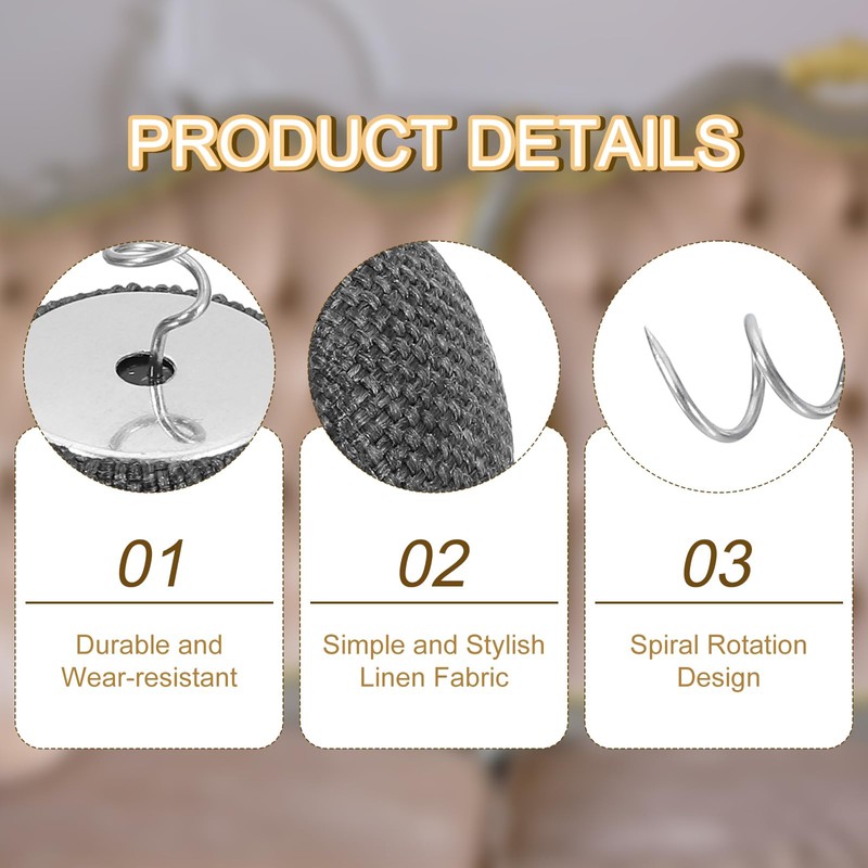 QUARKZMAN Pack of 12 Upholstery Pins Twist Pin, 20 mm