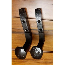 hand crafted (ONE PAIR) Railroad Spike Decor Gun Rack Hangers Hooks Wall Mount Shotgun Rifle