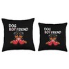 Dog Friend Rottweiler Rottie Dog Rottweilers Throw Pillow