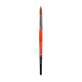 KINGART Premium Radiant 6000-12 Round Series Artist Brush, Synthetic Taklon Hair, Short Handle, for Acrylic, Oil and Watercolor Painting, Size 12