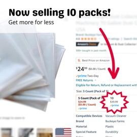Buckeye Farms Dust Collector Bags compatible with Jet Dust Collector Bags for DC-1100 and 1200 | Made in USA
