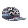 Hatphile Pattern Multi Color Stripe 5 Panel Hat (Large, Native