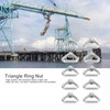 10pcs Silver Screw Nut 304 Stainless Steel Triangle Ring Nut