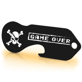 Einkaufswagenlöser ® GAME OVER/SHOPPING Cart Release - Includes 1 Year Key Finding Service/Shopping Trolley Token Removable/Pull Out Shopping Token/Metal Keyring / 1 Piece