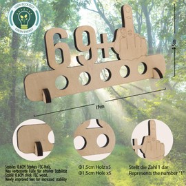 Sugeru Ausgefallenes Geldgeschenke 70. Geburtstag - 69 + 1 | Witzige Lustige Geldgeschenke Schild | Gästebuch Geschenk | Holz Deco für Jubiläum Freunde/Familie/Mann/Frauen Kreatives(70)