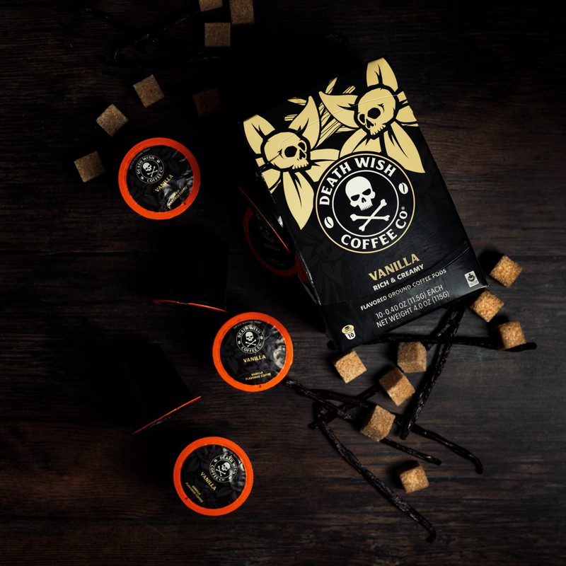 Death Wish Coffee, Single Serve Coffee Pods - Vanilla Pods