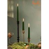 Hyoola Tall Taper Candles - 12 Inch Hunter Green Unscented