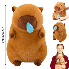 VIDSTW 23 cm Capybara Cuddly Toy, Capybara Plush Toy, Realistic with Cute Snot Water Pig Cuddly Toy, Soft for Children's Toy, Furniture Decoration (Snot Type)