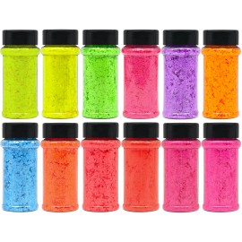 Bulk 24 Pcs 2oz Jar Chunky Glitter Set  Eco Friendly Sparkly Neon Glitter for Crafts Nail Art Snowglobecolor: Set14-6 mix colors/Halloween Glitter Gel