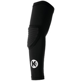 Kempa Arm-Sleeve - Tutore per Braccio Imbottito con Protezione per Gomiti per Pallamano, pallavolo e co, Unisex, per Donne, Uomini, Ragazzi, Bambini, Colore: Nero/Bianco