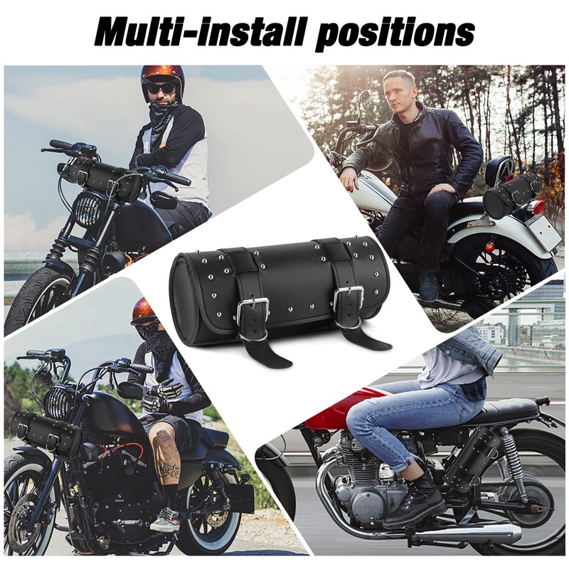 IWILCS Universal Motorcycle Saddle Bag, Motorcycle Tool Bag, Motorcycle PU
