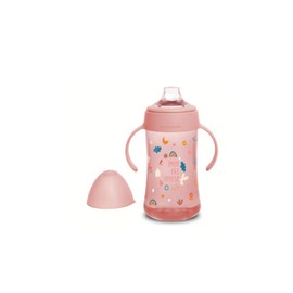 Suavinex Second 306942 Baby Bottle with Handles, 270 ml, from 4 Months, Colour Forest Pink, 123 g