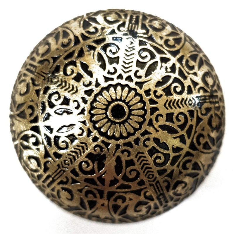 French Furniture Fittings Set of 6 Brass Knobs (FFF) -