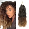 FLWAI Pre Looped Micro Kinky Curly Crochet Hair, 8 Packs,