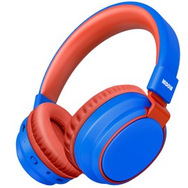 MIDOLA MIDOLA Kids Headphones Bluetooth 5.3 Wireless 60H Play Time Volume Limited 85/110dB Over Ear Foldable Protection Headset/Wired Aux Built-in Mic for Boy Girl Travel School Pad Tablet Blue