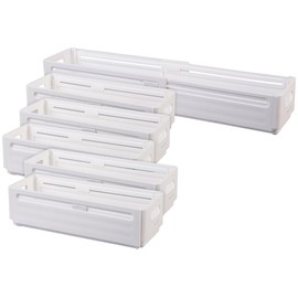 Rosenstein & Söhne Kitchen Cupboard Organiser: Set of 6 Kitchen Cabinet Organisers, Foldable, White (Kitchen Spices, Cabinet Set)