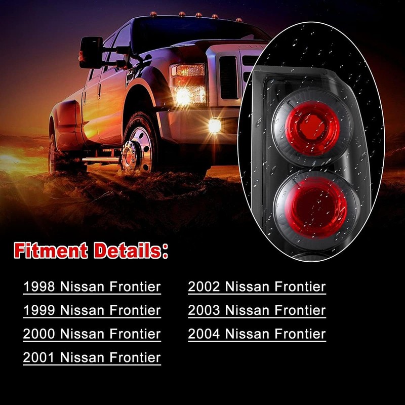 I1MOTOR Tail lights Fit for Nissan Frontier 1998 1999 2000