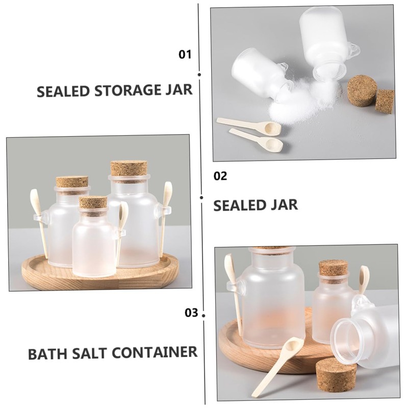 FOMIYES 4sets Sub-packaging Bottles for Bath Salt Cosmetic Leakproof Storage