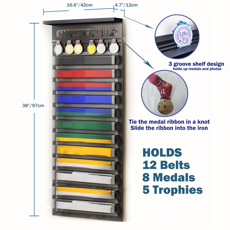 3 in 1 Karate and 10 Belts Taekwondo Belt Display
