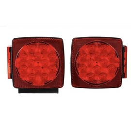 SpoLite Solar Powered Trailer Lights Kit - IP68 Waterproof Trailer Light- VHB Adhesive Mount for Boat, RV, Motorcycle, Bike & E-Bike - No Drilling Wireless Installation​