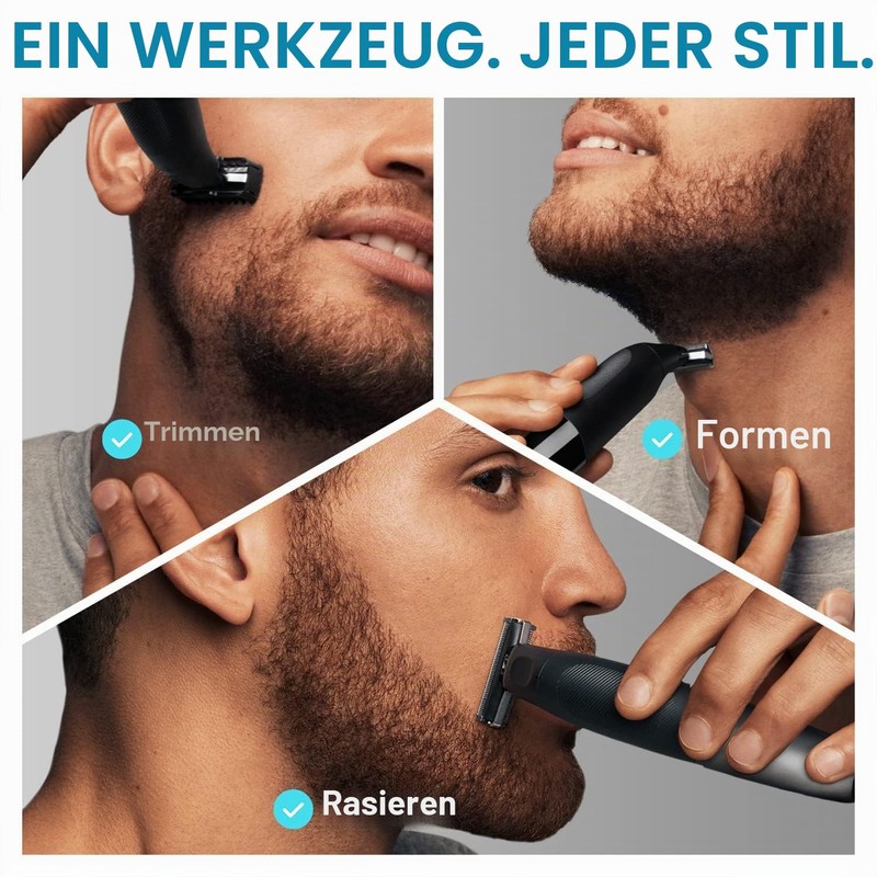 Braun Beard Trimmer, Hair Trimmer, Body Hair Trimmer, Washable, Black