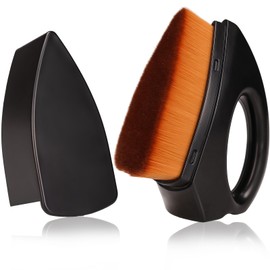 Dexspoeny Auto Tire Dressing Brush,High Density Shine Brush,Portable Car Wash Tire Shine Applicator, Soft Fur Car Tire Wash Brushes with Handle for Car Cleaning Supplies(Brown)