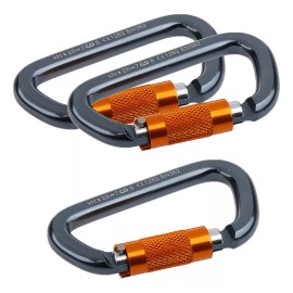 generic 3 Piezas 28kn D- Mosquetón Giratorio De Aluminio