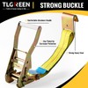 TLGREEN 4-Pack 2 in x 10 ft Car Tie-Down Straps,