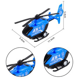 NAUZE 6Pieces Helicopter Toy Mini Model Plane with Spinning Propellers Plastic Kids Crafts Decoration for Birthday Christmas Party Favors （Random Color）