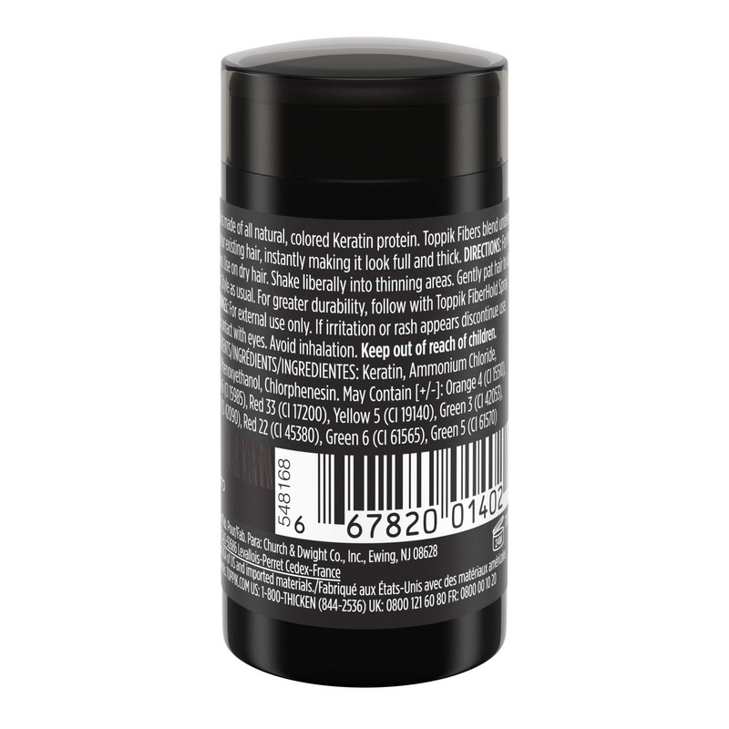 Top Pick Hair Fiber, Dark Brown, Natural Fiber Derived from