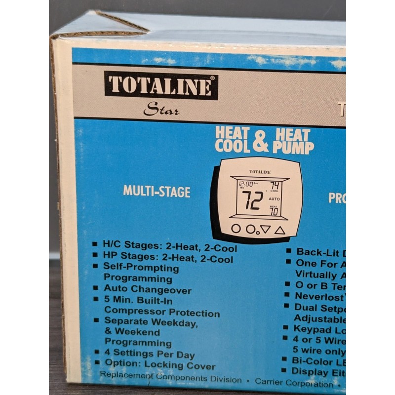 Totaline Heat Cool & Pump Residential Small Thermostat Multi-Stage Programmable