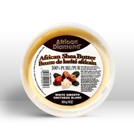 African Shea Butter by African Diamond. 100% Pure, Natural Moisturizer for Skin, Hair & Body. 8oz & 16oz Jars. Made in Canada. (16 oz, White Smooth)