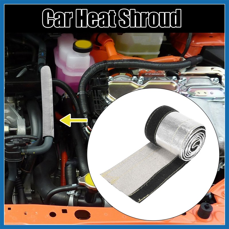 A ABSOPRO Car Heat Shroud 5/8" ID 3.2ft Aluminized Sleeving