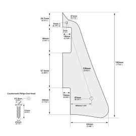 Banworks 4 Ply Les Paul Pickguard LP Pickguard Scratch Plate 2-Hole Electric Guitar Pickguard for Epiphone EPI Les Paul LP JT/HB-06 Dark Brown Tortoiseshell