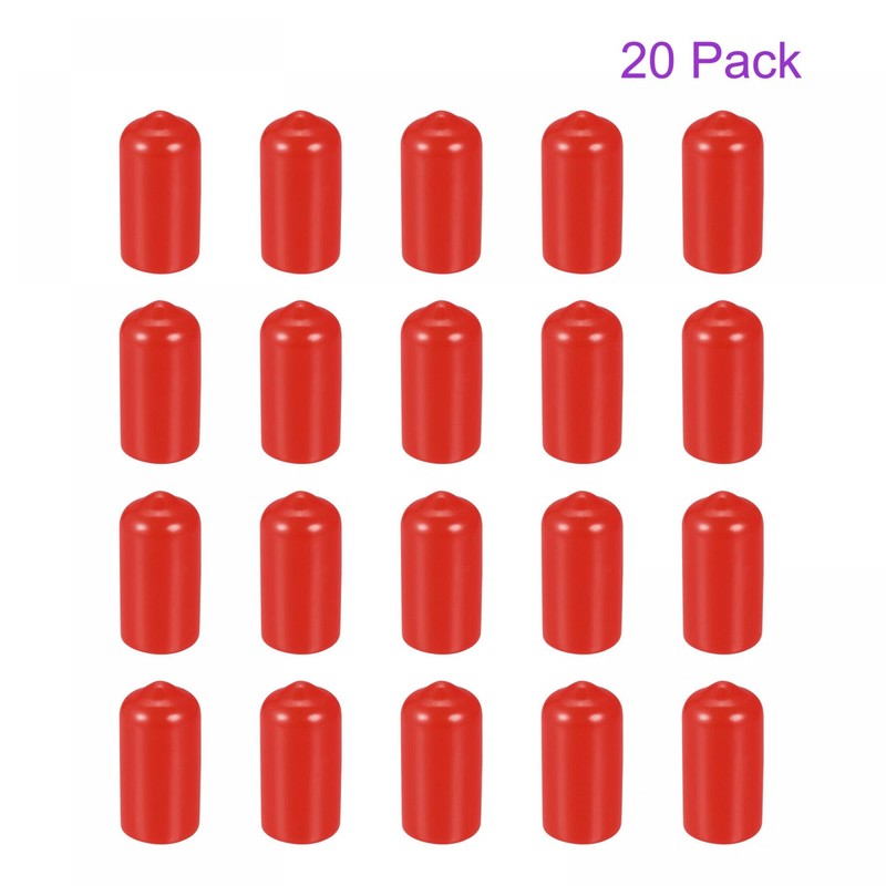 sourcing map Pack of 20 10 mm Protector Rubber End