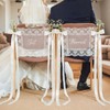 Breling 2 Pcs Lace Just Married Wedding Chair Signs Sweetheart