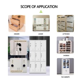 Digital Electronic Coded Lock, Touch Screen Password Lock for Cabinet Mailbox File Sauna Drawer School Lockers Easy to install