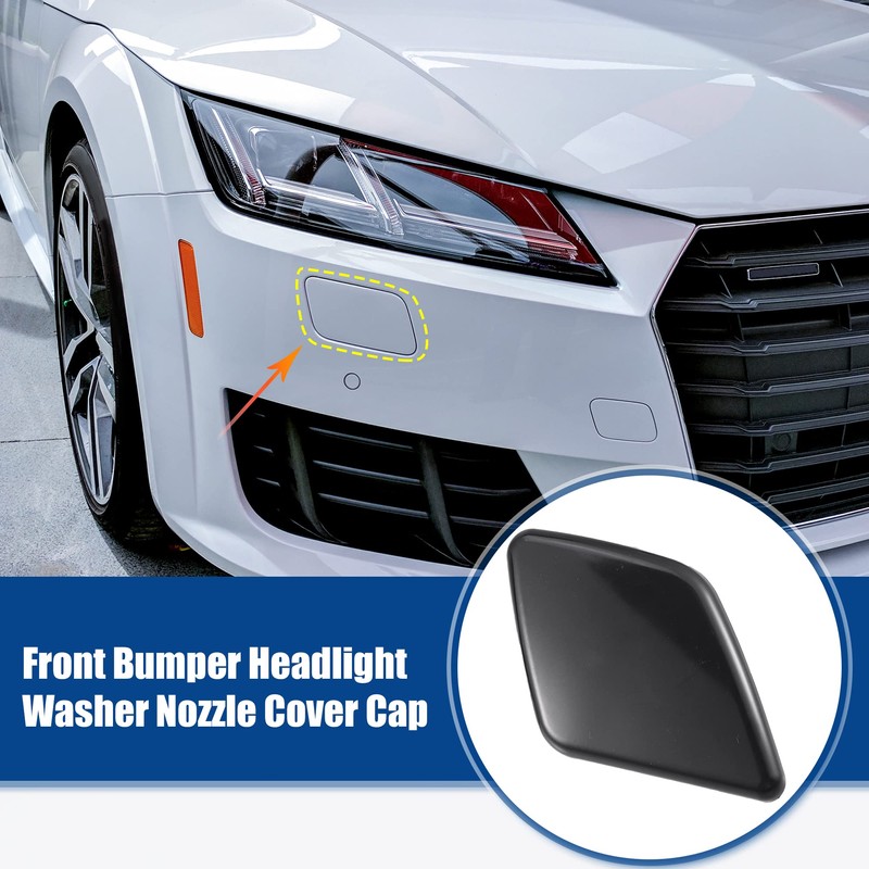 X AUTOHAUX 2 x front bumper headlight washer nozzle cover