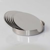 ZAUIBDUU 6pcs Round Stainless Steel Antiskid Coasters with Holder for